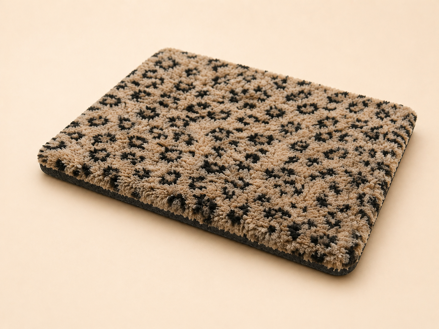 Tapis pour chien 100 x 75 cm moelleux et antidérapant-léopard