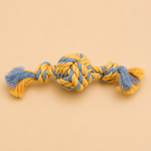 Corde à nœuds avec balle pour chien