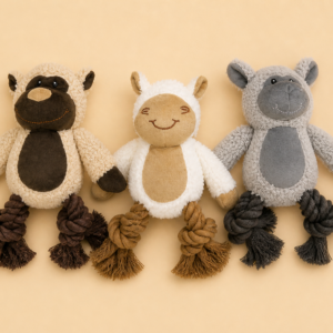 Peluche Cuddle Knot avec corde pour chien