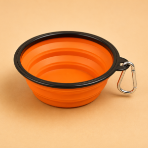 Grande gamelle rétractable pour chien en silicone avec mousqueton