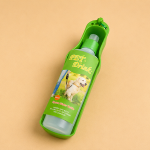 Gourde de voyage pour chien 500 ml avec abreuvoir intégré
