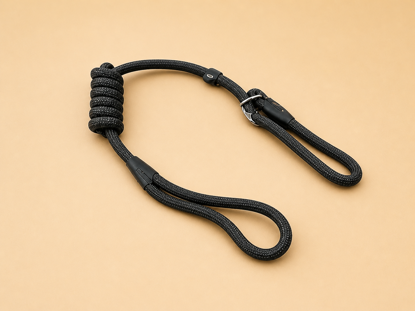 Laisse lasso noire pour chien 1,50 m