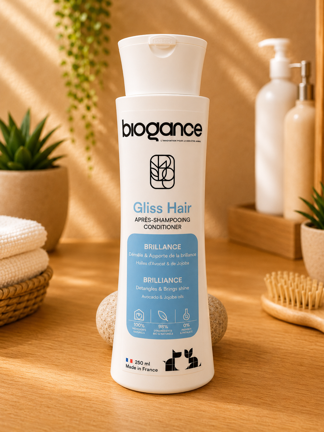 Après-shampoing/Conditioner Biogance Gliss Hair Brillance