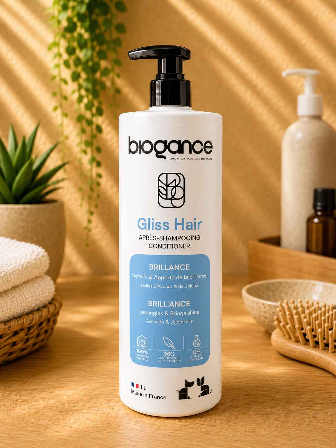 Après-shampoing/Conditioner Biogance Gliss Hair Brillance – Image 2