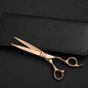 Ciseaux droits Geib Gold Pearl GP-75ST Butter Cut 7,5 pouces en acier japonais 440C pour toilettage canin