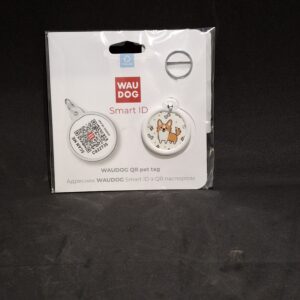 Médaille WAUDOG Smart ID Corgi avec QR code – 25 mm